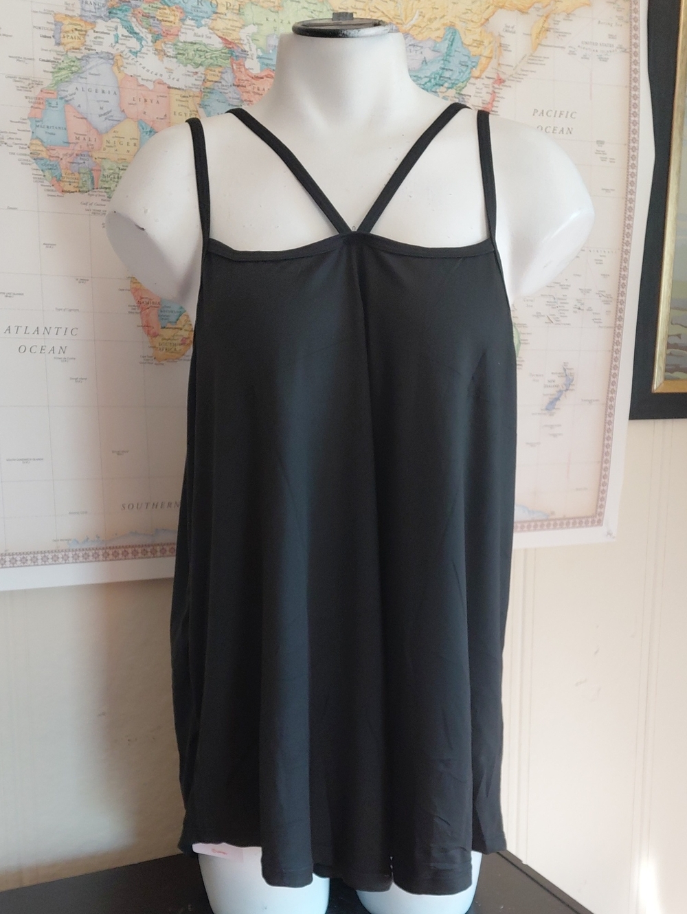 Black Strappy Women's Tank Top